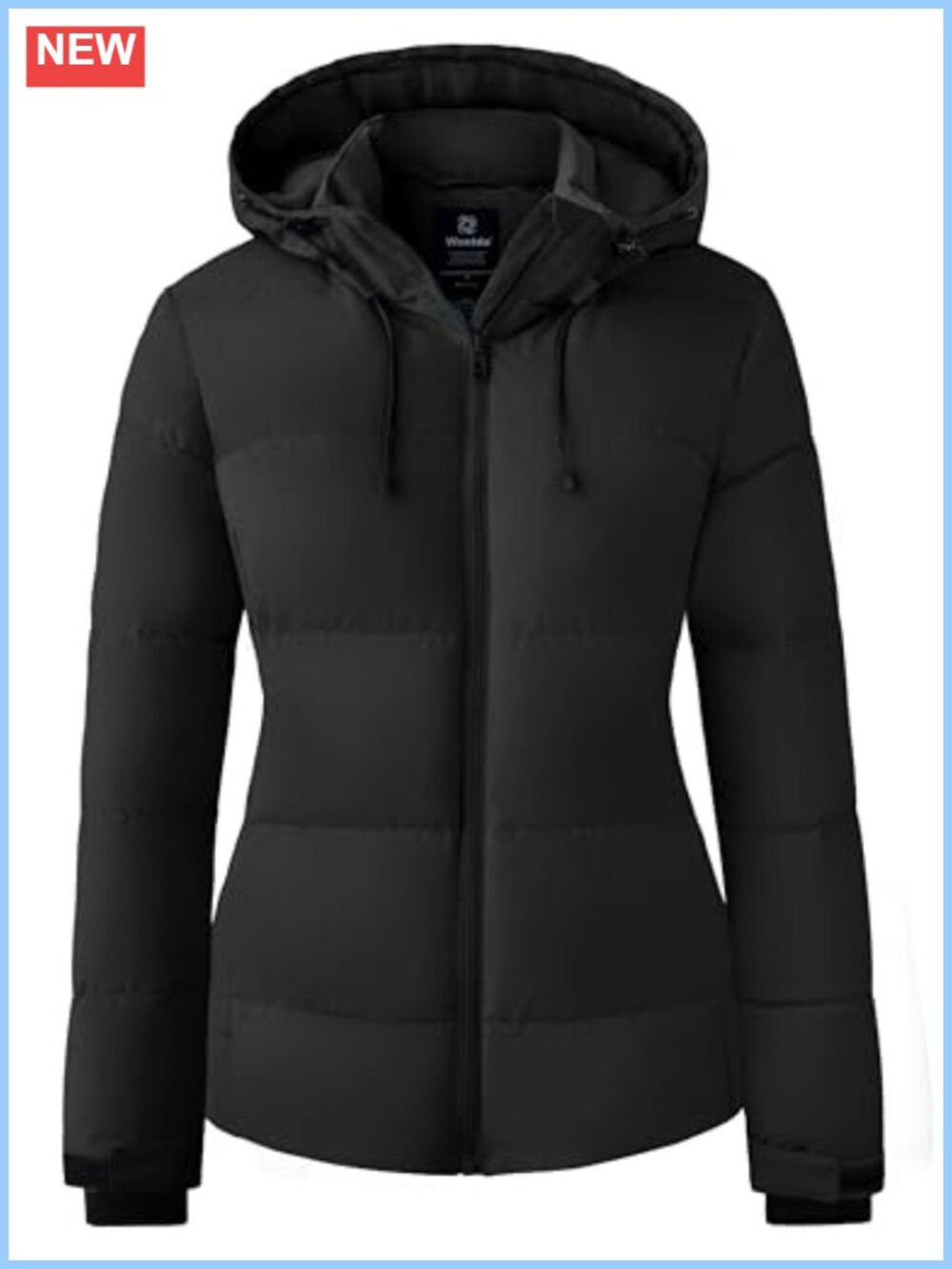 Women's Recycled Quilted Puffer Jacket Hooded Waterproof Winter Coat
